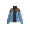 Marbell Double-breasted Down Jacket In Blue