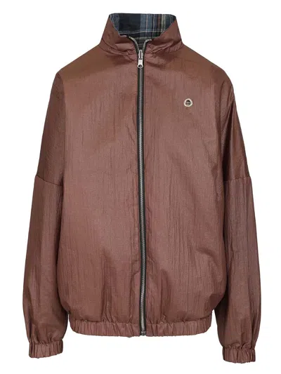 Marbell Dua Reversible Jacket Nylon/linen Jackets Brown