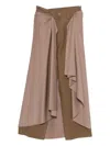 Marbell Erin Draped Panel Trousers In Brown