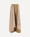 Marbell Erin Draped Panel Trousers In Brown