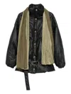 Marbell Faux Leather Padded Jacket In Black