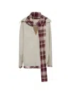 Marbell Hailey Check-panel Shirt In Neutral