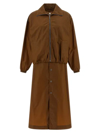 Marbell 'iryna' Trench Coat In Brown