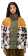 Marbell Turtleneck Long-sleeved Jacket In Green