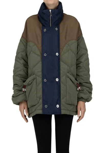 Marbell Kate Martini Down Jacket In Olive Green