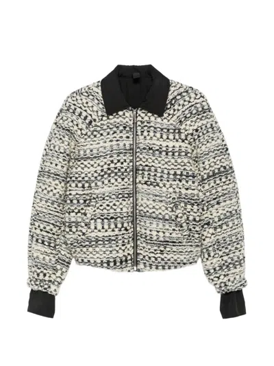 Marbell Kirsten Tweed Puffer Jacket In Neutral
