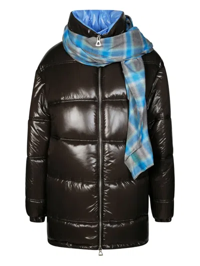 Marbell Fitted Black Jacket With Lightweight Design In Brown