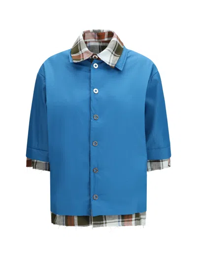 Marbell Peggy Bowling Shirt In Blue