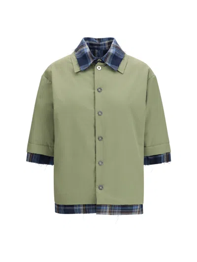 Marbell Peggy Bowling Shirt In Sage