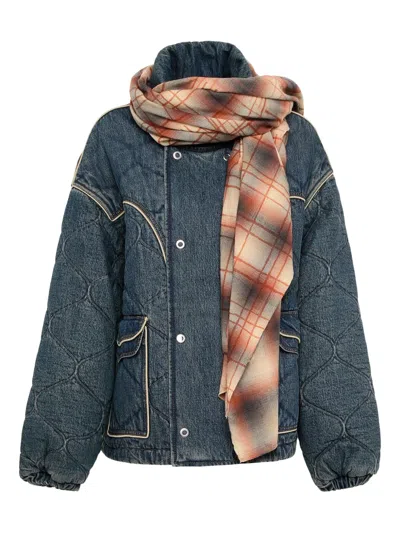 Marbell Quilted Pocket Jacket In Blue