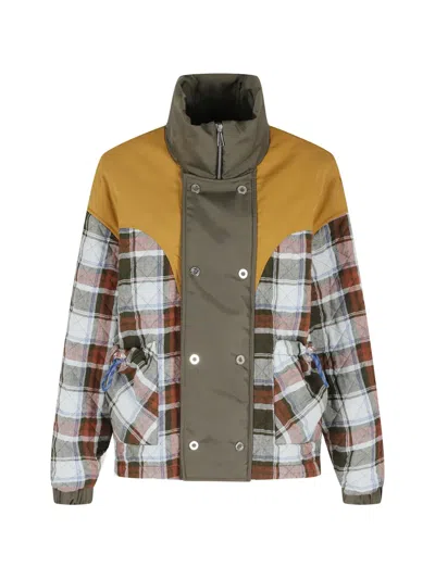 Marbell Turtleneck Long-sleeved Jacket In Multi