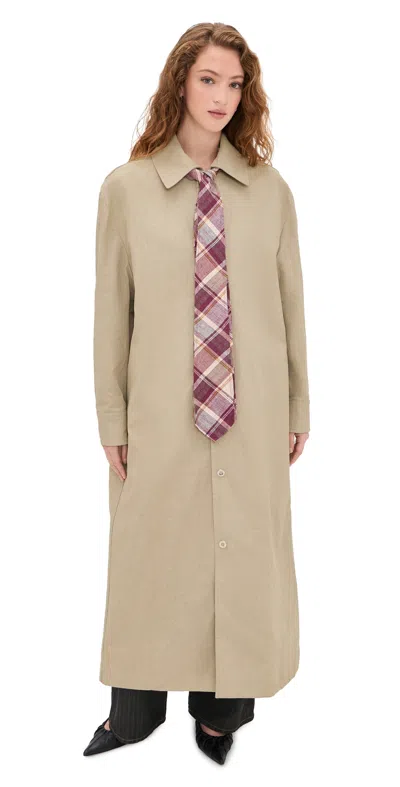 Marbell Victoria Trench Coat Linen Peanut Butter