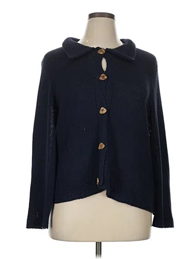 Pre-owned Marble Cardigan Sweater In Blue