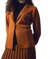 Marble Classic One Button Blazer In Rust Orange In Orange