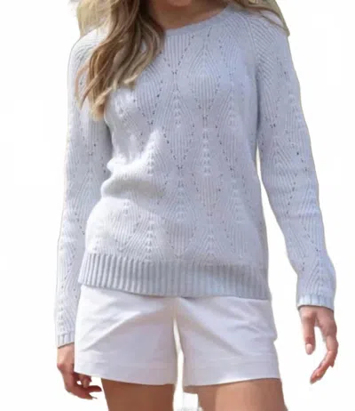 Marble Crew Neck Sweater In Light Grey In Gray