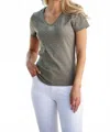 Marble Dot T-shirt In Khaki In Gray