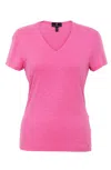 Marble Double Layer V-neck Top In Pink In Pink
