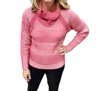 Marble Removable Neck Sweater In Rose In Multi
