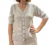 Marble Reversible Sparkle Cardigan In Beige In Neutral