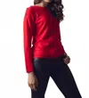 Marble Rhinestone-buttoned Sweater In Red In Red