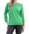 Marble Sparkle Swirl Top Sweater In Green In Green