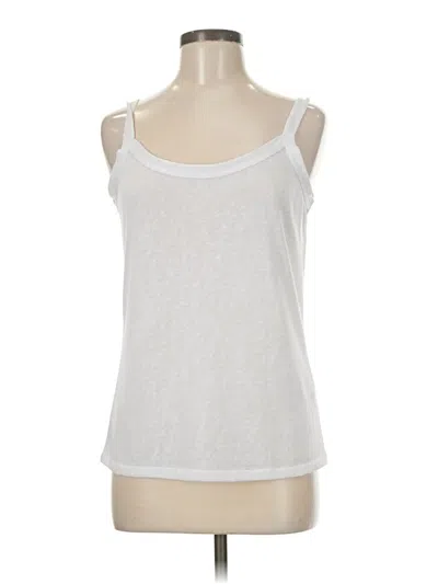 Pre-owned Marble Tank Top White Strapless Neckline Tops