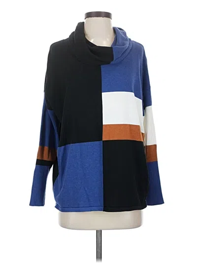 Pre-owned Marble Turtleneck Sweater In Blue