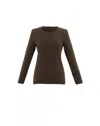 Marble Women's Classic Fit Cotton Sweater In Chocolate In Brown