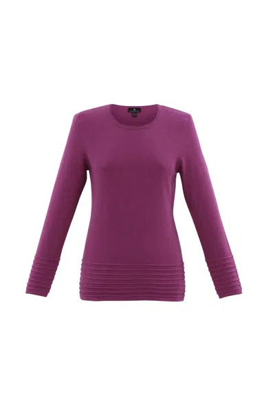 Marble Women's Crewneck Sweater In Magenta In Pink