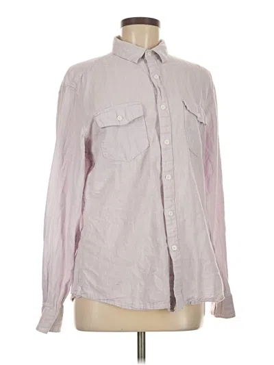 Pre-owned Marc Anthony Long Sleeve Polo Shirt In Gray
