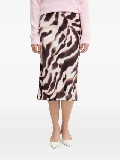 Marc Aurel Animal-print Mid Skirt In Animal Print