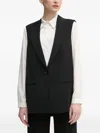 Marc Aurel Button Tailored Gilet In Black