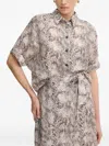 Marc Aurel Buttoned Patterned Shirt In Animal Print