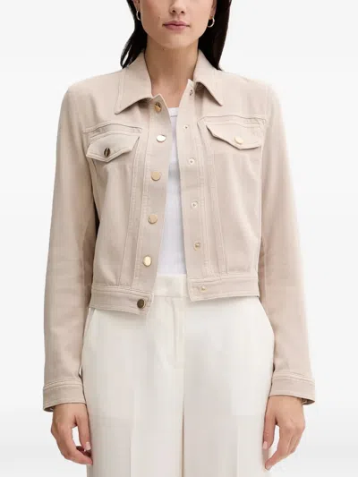 Marc Aurel Buttoned Pocket Jacket In Neutral