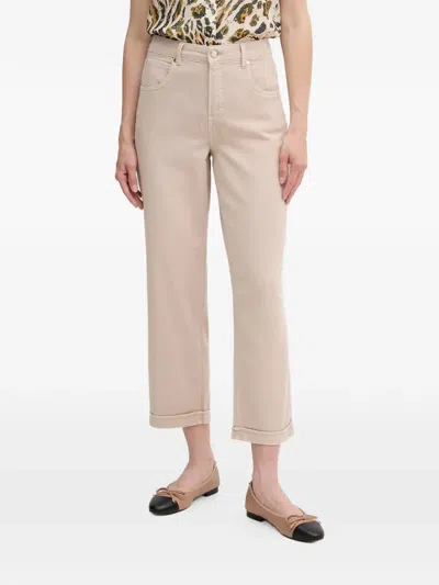 Marc Aurel Cuffed Trousers In Neutral