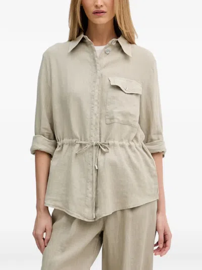 Marc Aurel Drawstring-waist Shirt In Neutral