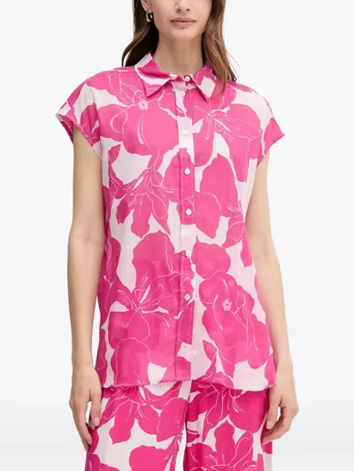 Marc Aurel Floral-print Shirt In Pink