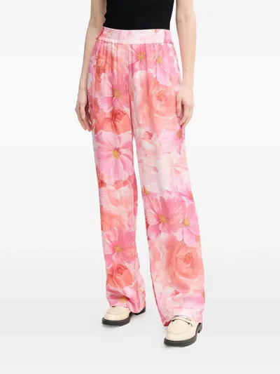 Marc Aurel Floral-print Trousers In Pink