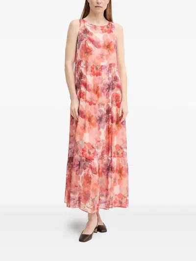 Marc Aurel Floral Tiered Maxi Dress In Multi