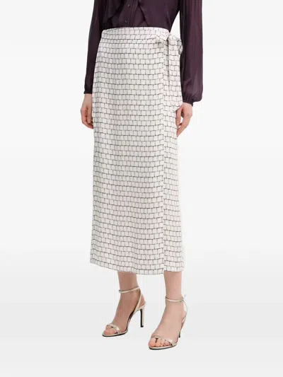 Marc Aurel Geometric-print Wrap Midi Skirt In Multi