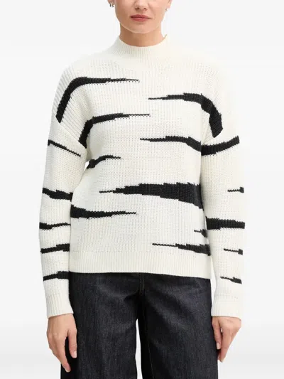 Marc Aurel High-neck Sweater In White