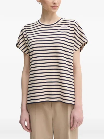 Marc Aurel Horizontal-stripe T-shirt In Black