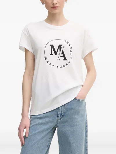 Marc Aurel Logo-print T-shirt In White