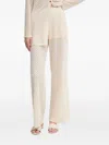 Marc Aurel Openwork-design Trousers In Neutral