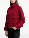 Marc Aurel Patch-pocket Jacket In Red