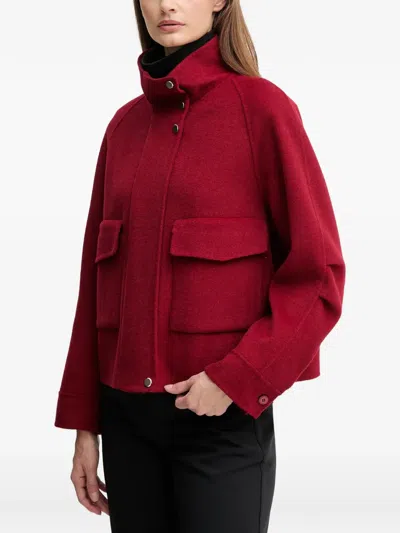 Marc Aurel Patch-pocket Jacket In Red