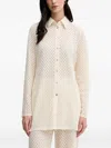 Marc Aurel Pierced Button Shirt In Neutral
