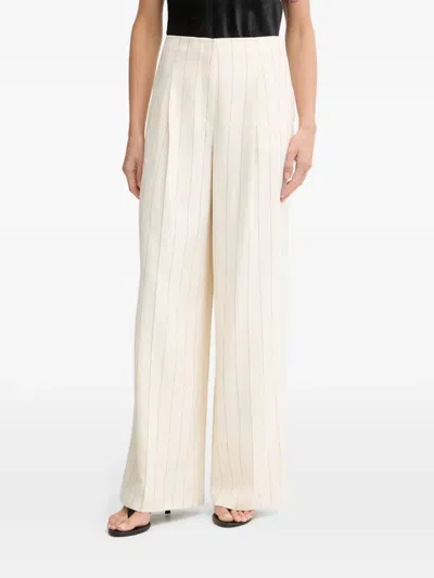 Marc Aurel Pinstripe-print Tailored Trousers In Multi