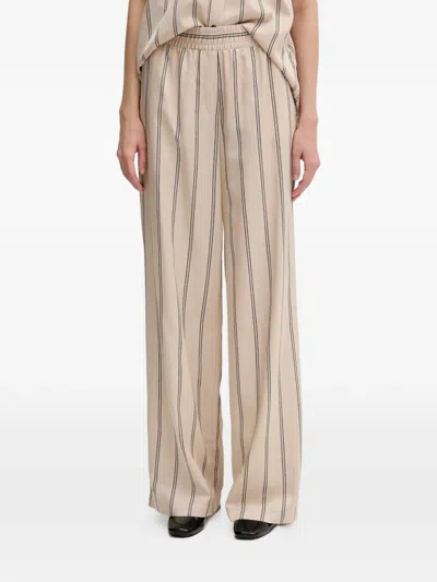 Marc Aurel Striped Trousers In Neutral