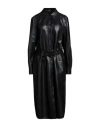 Marc Aurel Woman Midi Dress Black Size 12 Viscose, Polyurethane In Black